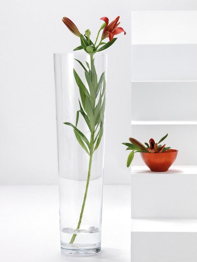 LEONARDO Vloervaas Decoratieve vaas CONISCH van glas handgemaakt uniek stuk (1 stuk) - Foto 3
