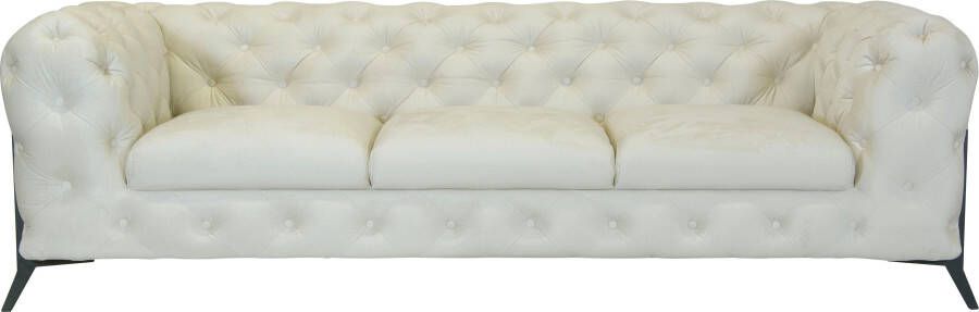 Leonique Chesterfield-bank Amaury luxueuze capitonnage moderne chesterfield look kleur van de poten ter keuze