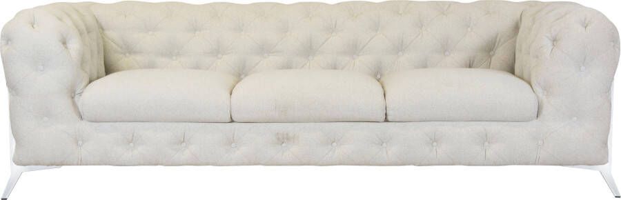 Leonique Chesterfield-bank Amaury luxueuze capitonnage moderne chesterfield look kleur van de poten ter keuze