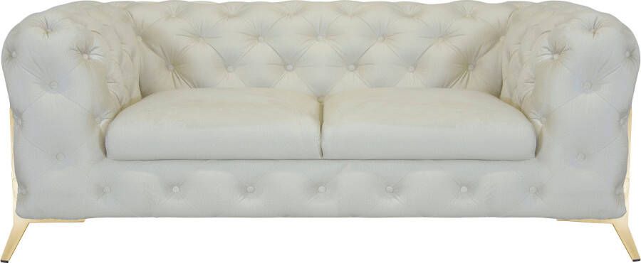 Leonique Chesterfield-bank Amaury luxueuze capitonnage moderne chesterfield look kleur van de poten ter keuze