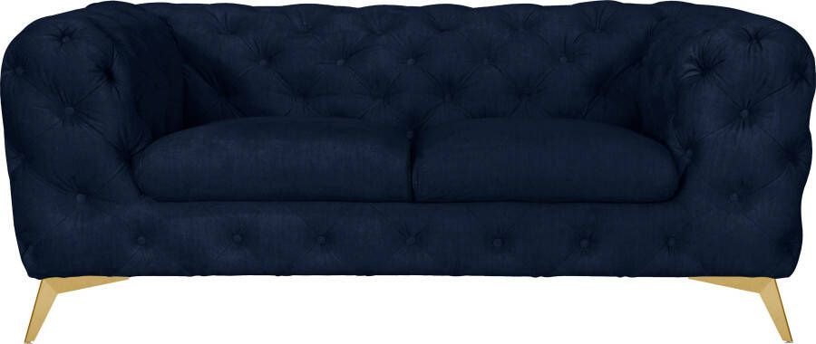 Leonique Chesterfield-bank Glynis luxueuze capitonnage moderne chesterfield look kleur van de poten ter keuze