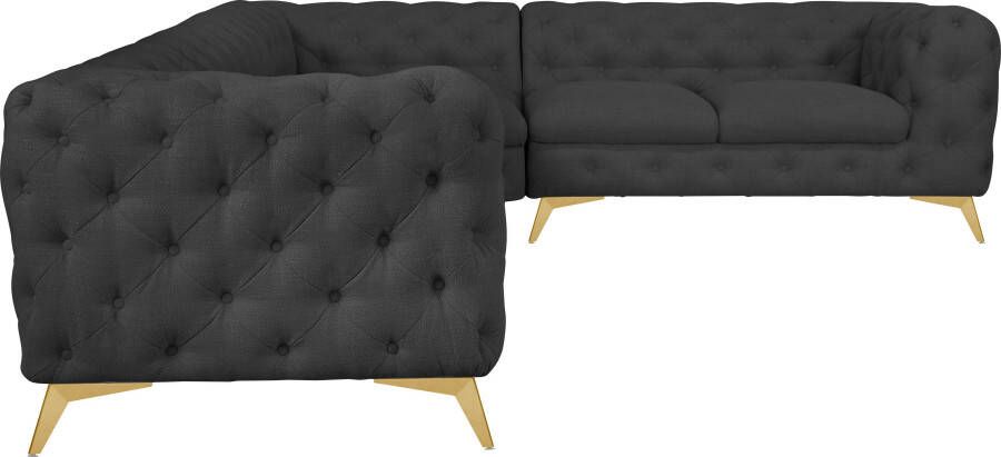 Leonique Chesterfield-bank Glynis luxueuze capitonnage moderne chesterfield look kleur van de poten ter keuze - Foto 9