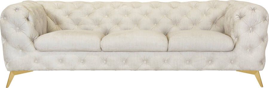 Leonique Chesterfield-bank Glynis luxueuze capitonnage moderne chesterfield look kleur van de poten ter keuze