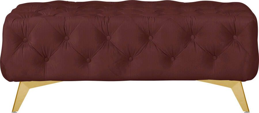 Leonique Hocker Amaury Chesterfield-look breedte 120 cm kleur van de poten ter keuze