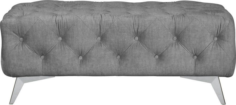 Leonique Hocker Glynis luxueuze capitonnage moderne chesterfield look kleur van de poten ter keuze