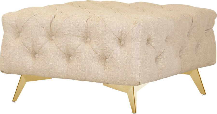 Leonique Hocker Glynis luxueuze capitonnage moderne chesterfield look kleur van de poten ter keuze