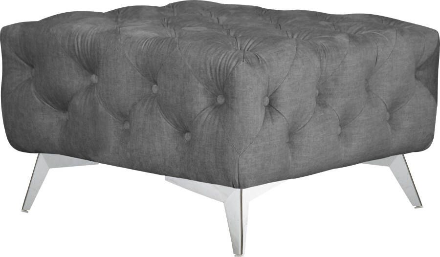 Leonique Hocker Glynis luxueuze capitonnage moderne chesterfield look kleur van de poten ter keuze