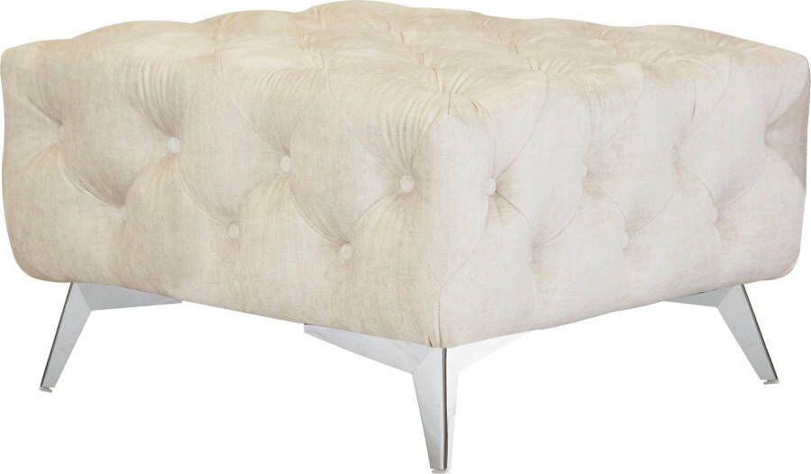 Leonique Hocker Glynis luxueuze capitonnage moderne chesterfield look kleur van de poten ter keuze