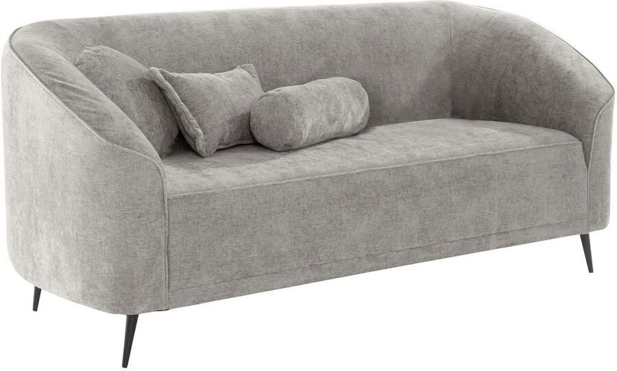 Leonique 2-zitsbank Ashly in 3 overtrekvarianten bouclé fluwelige look en zachte structuurstof. - Foto 4