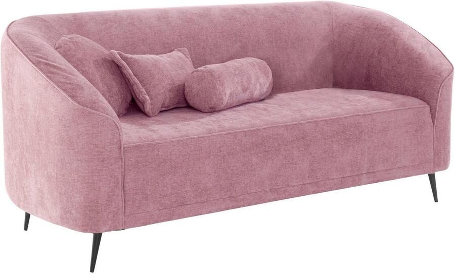 Leonique 2-zitsbank Ashly in 3 overtrekvarianten bouclé fluwelige look en zachte structuurstof. - Foto 4