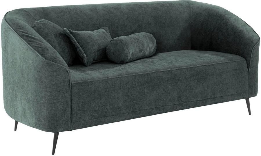 Leonique 2-zitsbank Ashly in 3 overtrekvarianten bouclé fluwelige look en zachte structuurstof. - Foto 4