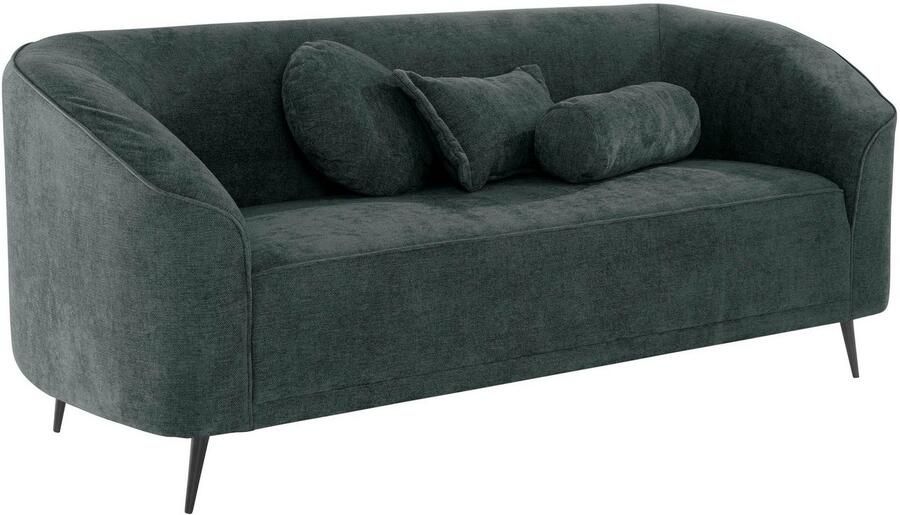 Leonique 3-zitsbank Ashly in 3 overtrekvarianten bouclé fluwelige look en zachte structuurstof. - Foto 3