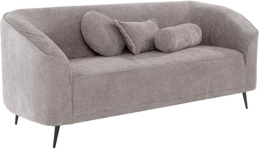 Leonique 3-zitsbank Ashly in 3 overtrekvarianten bouclé fluwelige look en zachte structuurstof. - Foto 4