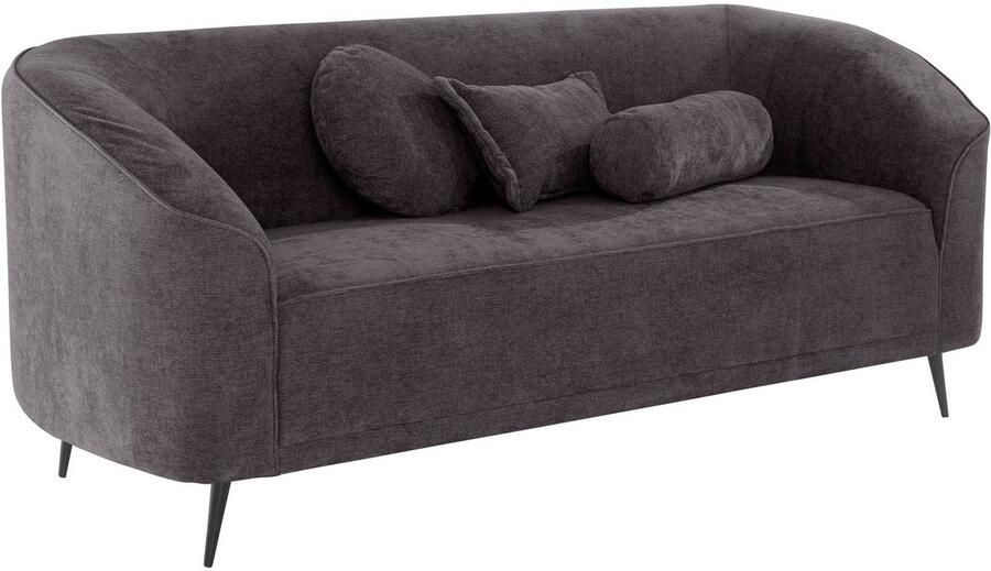 Leonique 3-zitsbank Ashly in 3 overtrekvarianten bouclé fluwelige look en zachte structuurstof. - Foto 3