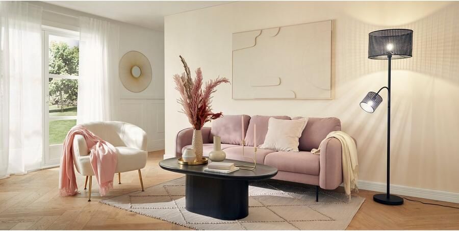 Leonique 3-zitsbank Skidi met losse rugkussens en opstaande naad boven op de armleuning - Foto 5