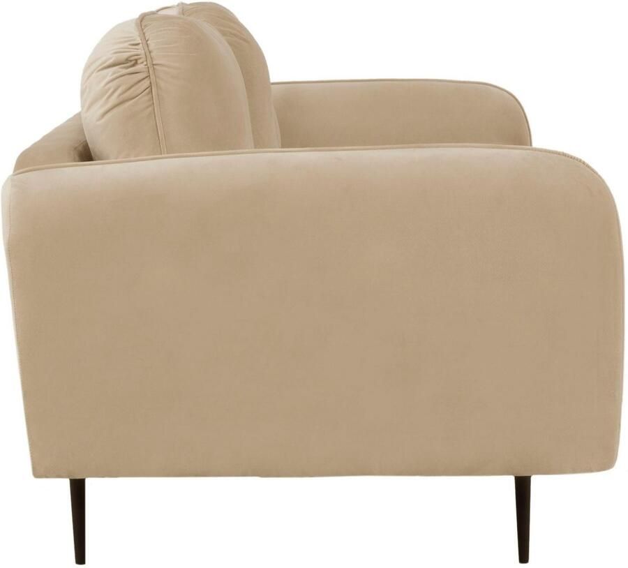 Leonique 3-zitsbank Skidi met losse rugkussens en opstaande naad boven op de armleuning