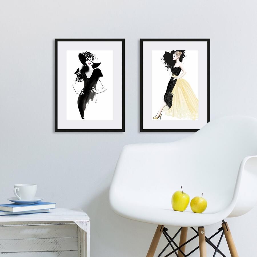 Leonique Artprint met lijst Skizze Hollywood HD premium posterdruk incl. houten lijst