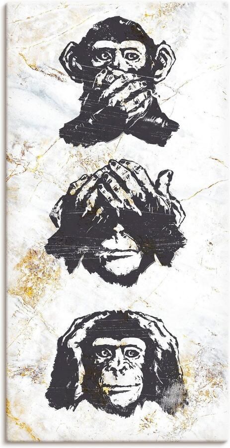 Leonique Artprint op linnen Apen (1 stuk) - Foto 2