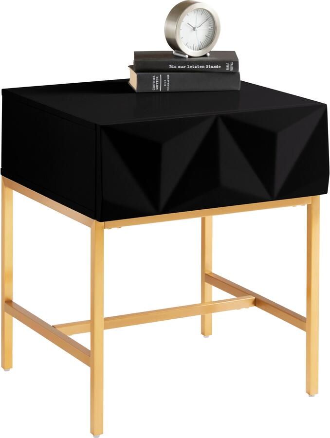 Leonique Bijzettafel Minfi TOPSELLER! OTTOs keuze Lade met 3D-front ook als nachtkastje geschikt breedte 50 cm - Foto 4