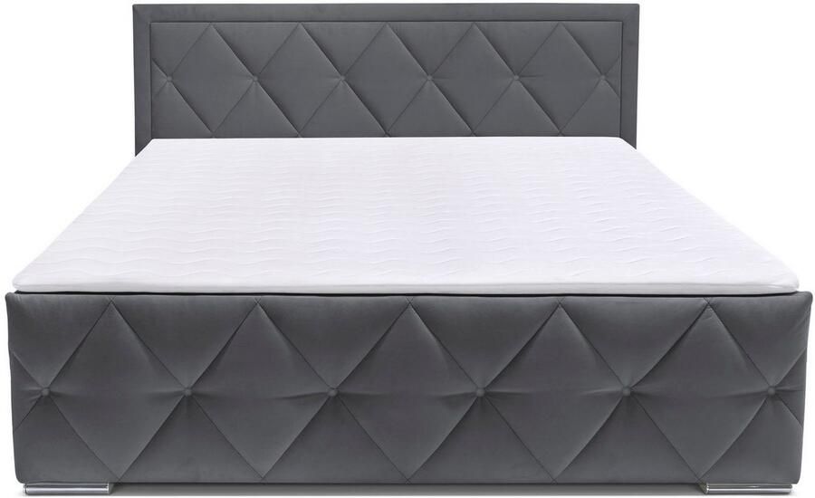 Leonique Boxspring Alfie bestseller! Inclusief bedlade & topper Optioneel met knoopstiksels of strassstenen H2 H3 en H4 verkrijgbaar - Foto 13