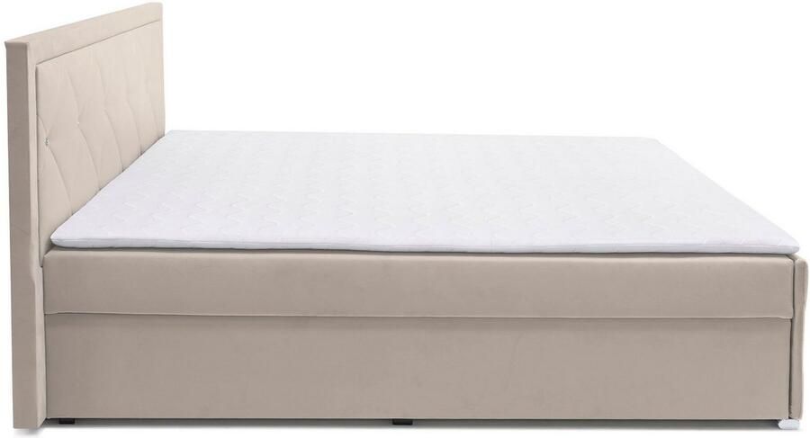 Leonique Boxspring Alfie bestseller! Inclusief bedlade & topper Optioneel met knoopstiksels of strassstenen H2 H3 en H4 verkrijgbaar - Foto 14