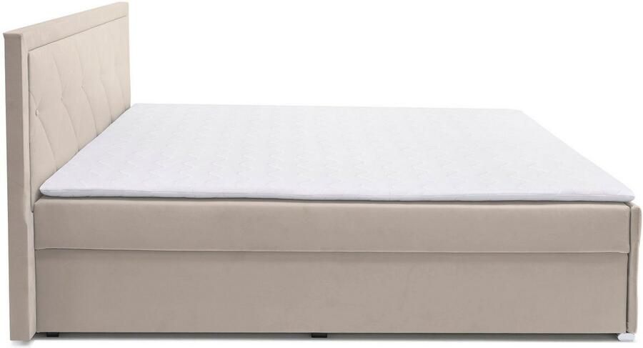 Leonique Boxspring Alfie bestseller! Inclusief bedlade & topper Optioneel met knoopstiksels of strassstenen H2 H3 en H4 verkrijgbaar - Foto 14