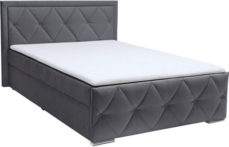 Leonique Boxspring Alfie bestseller! Inclusief bedlade & topper Optioneel met knoopstiksels of strassstenen H2 H3 en H4 verkrijgbaar - Foto 7