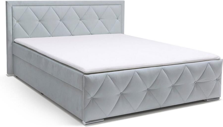 Leonique Boxspring Alfie bestseller! Inclusief bedlade & topper Optioneel met knoopstiksels of strassstenen H2 H3 en H4 verkrijgbaar - Foto 10