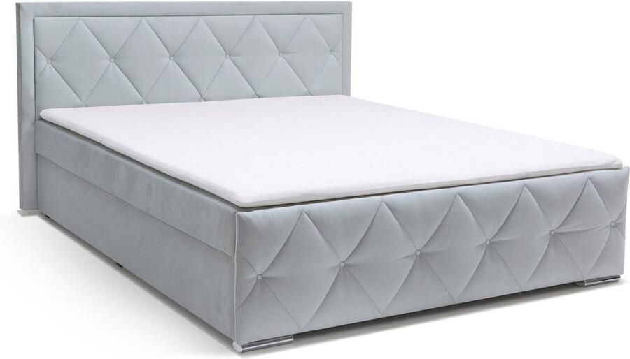 Leonique Boxspring Alfie bestseller! Inclusief bedlade & topper Optioneel met knoopstiksels of strassstenen H2 H3 en H4 verkrijgbaar - Foto 10