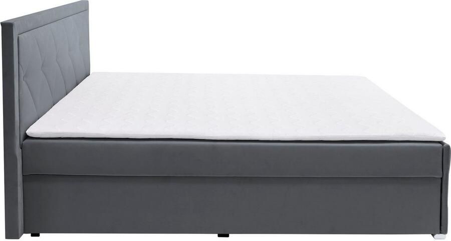 Leonique Boxspring Alfie bestseller! Inclusief bedlade & topper Optioneel met knoopstiksels of strassstenen H2 H3 en H4 verkrijgbaar - Foto 9