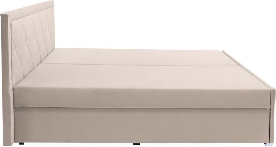 Leonique Boxspring Alfie bestseller! Inclusief bedlade & topper Optioneel met knoopstiksels of strassstenen H2 H3 en H4 verkrijgbaar - Foto 9