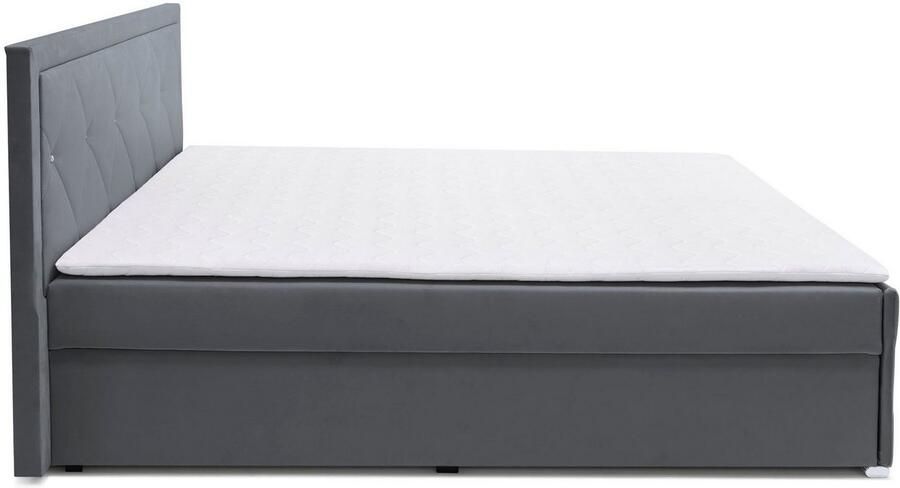 Leonique Boxspring Alfie bestseller! Inclusief bedlade & topper Optioneel met knoopstiksels of strassstenen H2 H3 en H4 verkrijgbaar - Foto 11
