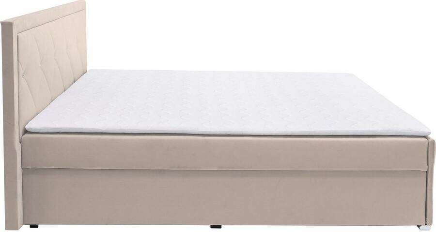 Leonique Boxspring Alfie bestseller! Inclusief bedlade & topper Optioneel met knoopstiksels of strassstenen H2 H3 en H4 verkrijgbaar - Foto 8