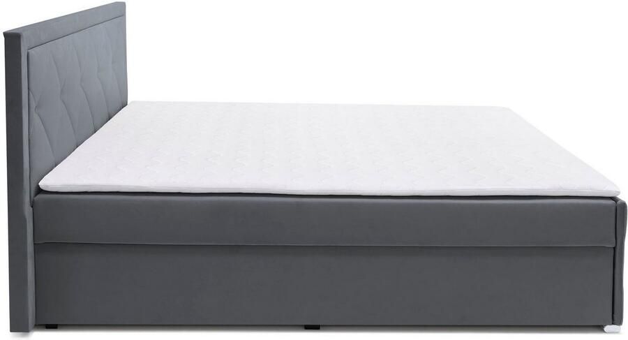 Leonique Boxspring Alfie bestseller! Inclusief bedlade & topper Optioneel met knoopstiksels of strassstenen H2 H3 en H4 verkrijgbaar - Foto 13