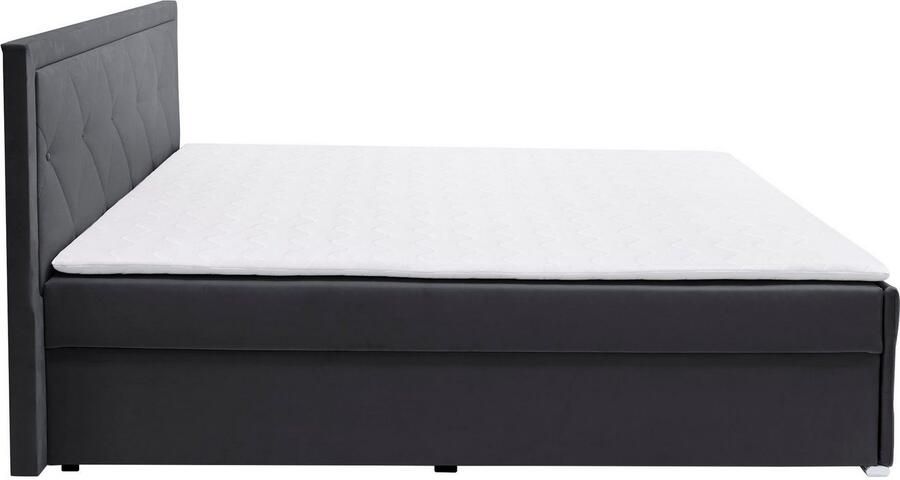 Leonique Boxspring Alfie bestseller! Inclusief bedlade & topper Optioneel met knoopstiksels of strassstenen H2 H3 en H4 verkrijgbaar - Foto 11