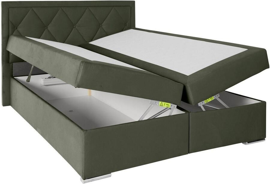 Leonique Boxspring Alfie bestseller optioneel met bedlade met capitonnage in het hoofdbord h2 h3 en h4 ter keuze - Foto 10