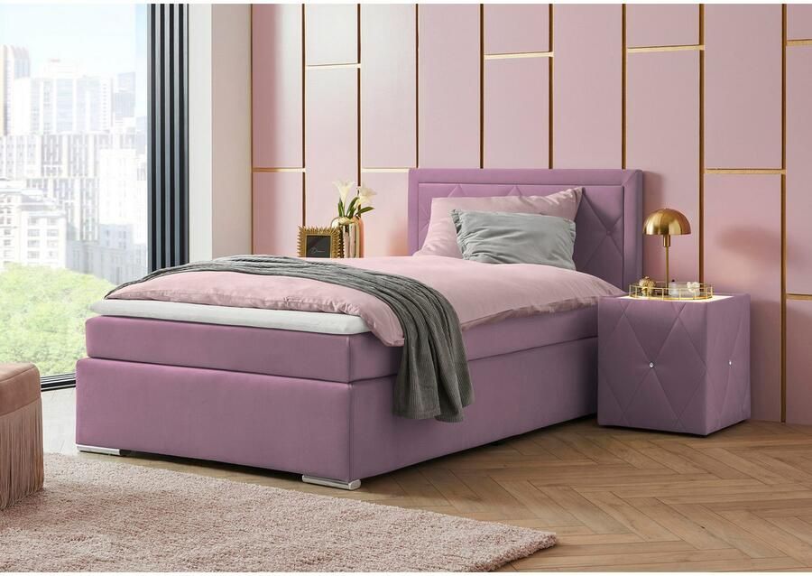 Leonique Boxspring Alfie bestseller optioneel met bedlade met capitonnage in het hoofdbord h2 h3 en h4 ter keuze - Foto 6