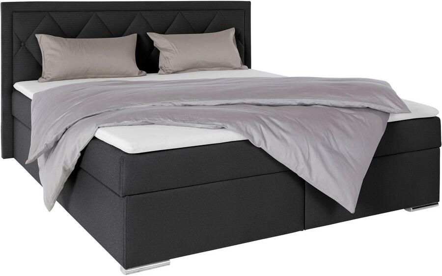 Leonique Boxspring Alfie bestseller optioneel met bedlade met capitonnage in het hoofdbord h2 h3 en h4 ter keuze - Foto 10