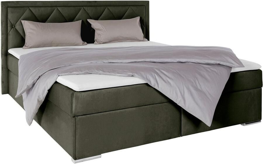 Leonique Boxspring Alfie bestseller optioneel met bedlade met capitonnage in het hoofdbord h2 h3 en h4 ter keuze - Foto 10