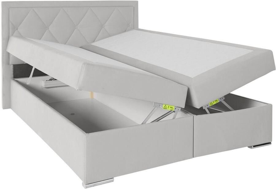 Leonique Boxspring Alfie bestseller optioneel met bedlade met capitonnage in het hoofdbord h2 h3 en h4 ter keuze - Foto 11