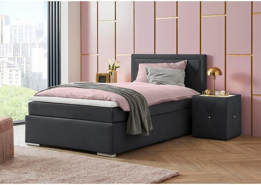 Leonique Boxspring Alfie bestseller optioneel met bedlade met capitonnage in het hoofdbord h2 h3 en h4 ter keuze - Foto 6