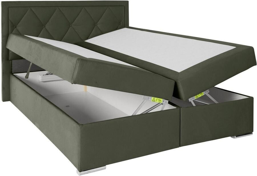 Leonique Boxspring Alfie bestseller optioneel met bedlade met capitonnage in het hoofdbord h2 h3 en h4 ter keuze - Foto 11