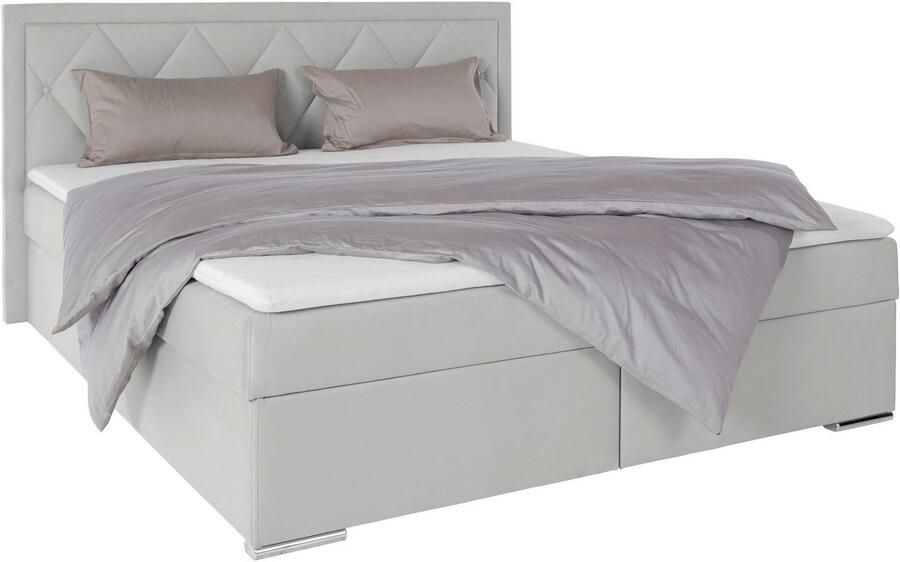 Leonique Boxspring Alfie bestseller optioneel met bedlade met capitonnage in het hoofdbord h2 h3 en h4 ter keuze - Foto 11