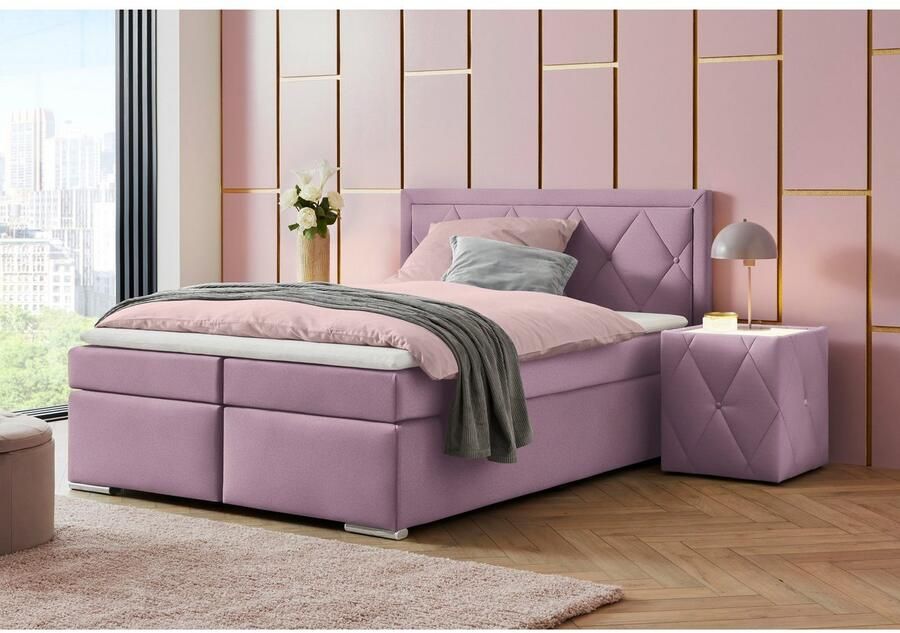Leonique Boxspring Alfie bestseller optioneel met bedlade met capitonnage in het hoofdbord h2 h3 en h4 ter keuze - Foto 9