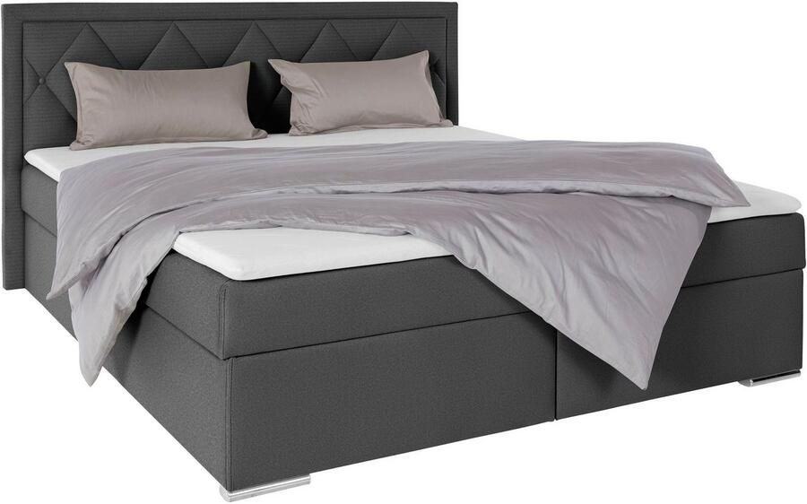 Leonique Boxspring Alfie bestseller optioneel met bedlade met capitonnage in het hoofdbord h2 h3 en h4 ter keuze - Foto 11