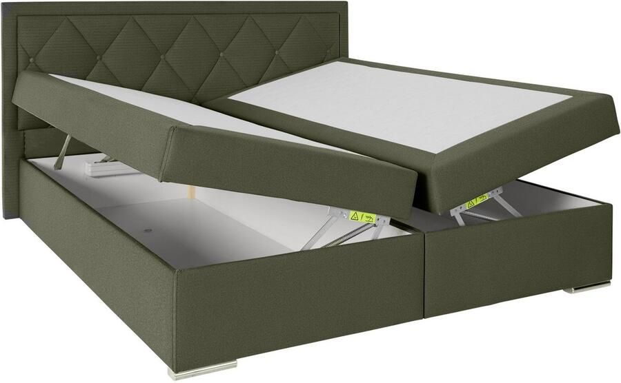 Leonique Boxspring Alfie bestseller optioneel met bedlade met capitonnage in het hoofdbord h2 h3 en h4 ter keuze - Foto 12