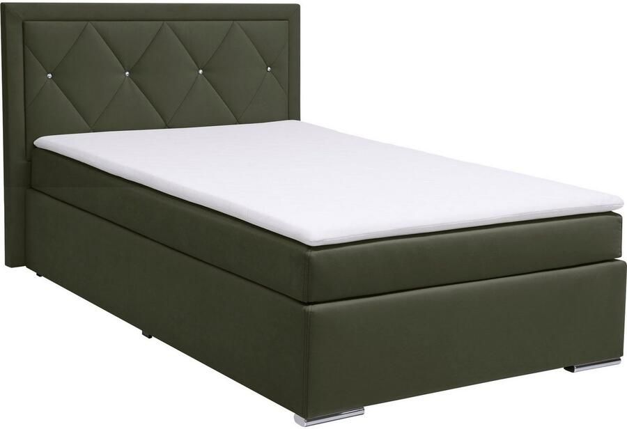 Leonique Boxspring Alfie bestseller optioneel met bedlade met strassteentjes in het hoofdbord h2 h3 en h4 ter keuze - Foto 2