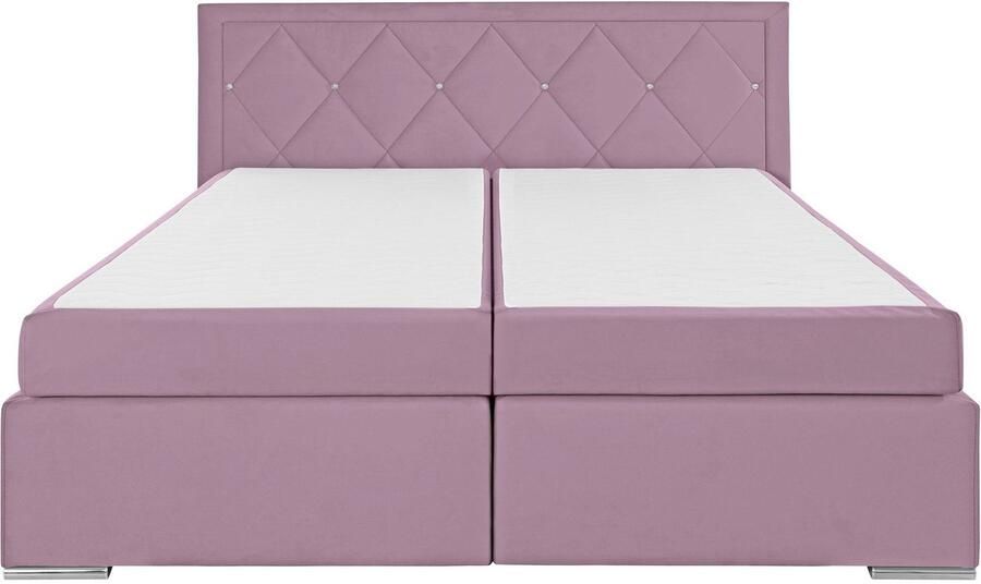 Leonique Boxspring Alfie bestseller optioneel met bedlade met strassteentjes in het hoofdbord h2 h3 en h4 ter keuze - Foto 8