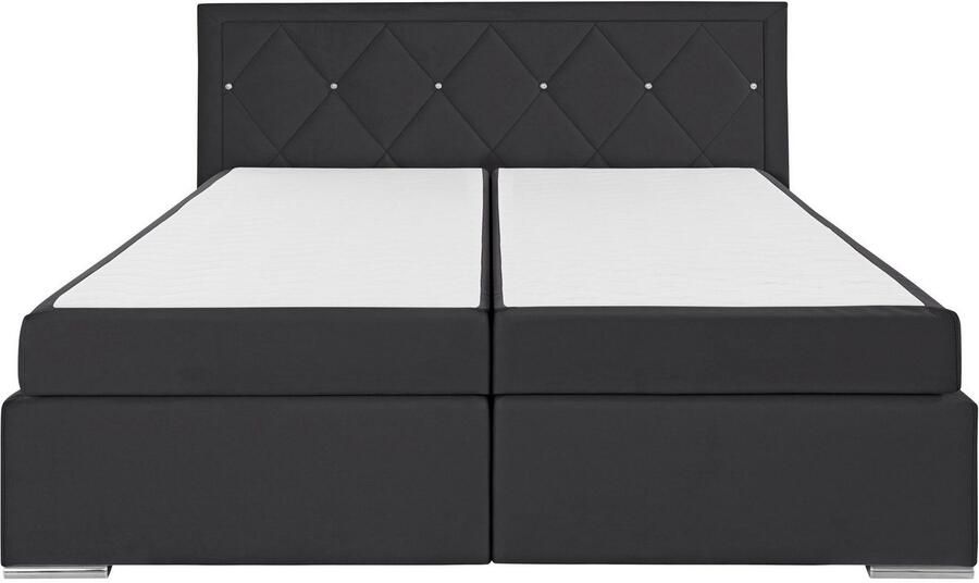 Leonique Boxspring Alfie bestseller optioneel met bedlade met strassteentjes in het hoofdbord h2 h3 en h4 ter keuze - Foto 8