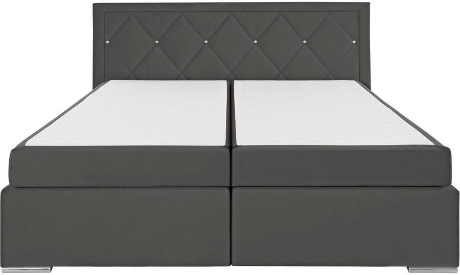 Leonique Boxspring Alfie bestseller optioneel met bedlade met strassteentjes in het hoofdbord h2 h3 en h4 ter keuze - Foto 9